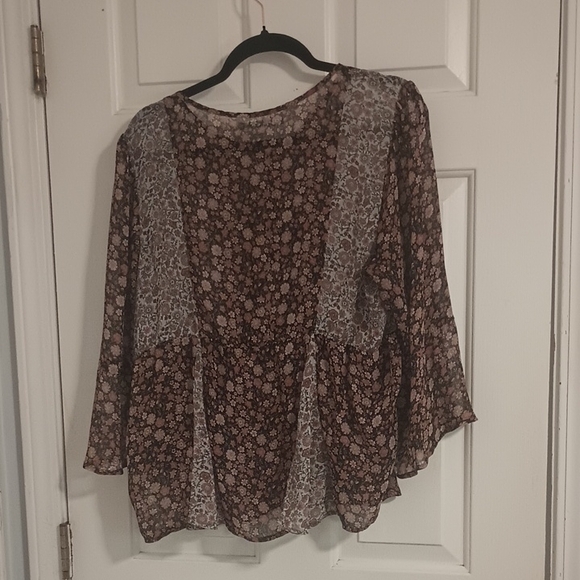 Maurices Floral Sheer Blouse - Picture 6 of 7
